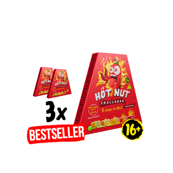 3x HOT-NUT Challenge Trio Pack 24 g (8,9 €/pc)